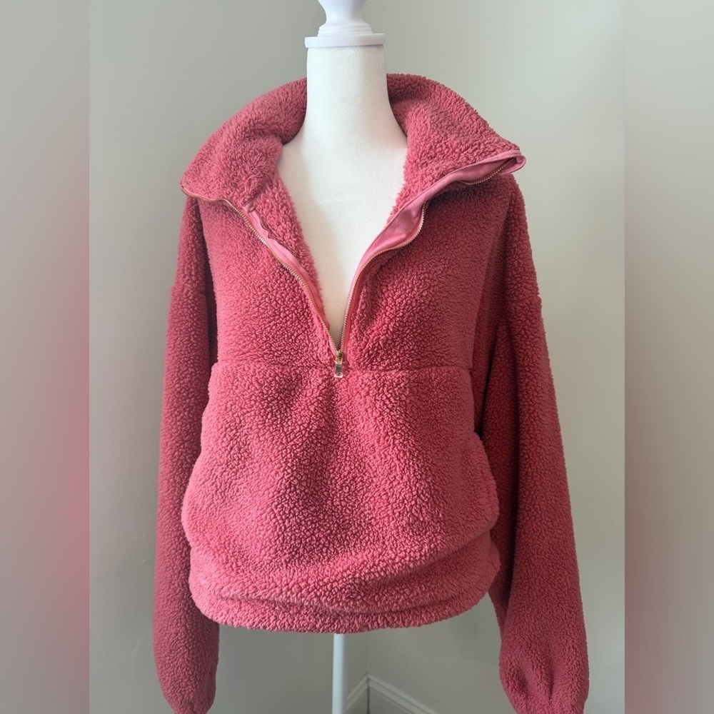 Before You Size S Cozy Pink Fleece Pullover - Picture 10 of 12